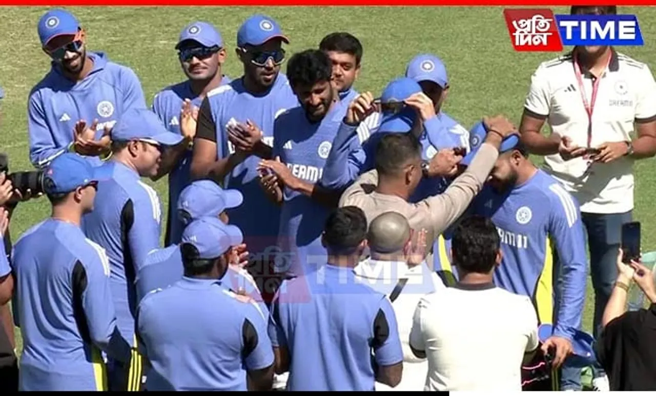 Touching Moment as Assam's Riyan Parag Receives Indian Cap from Proud Father